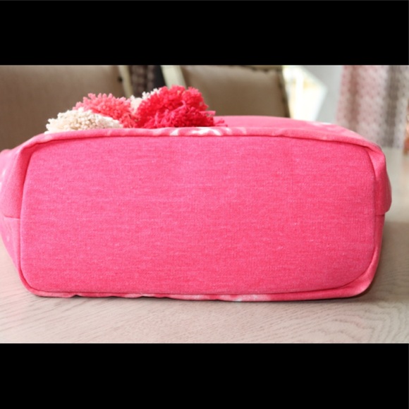 NO BOUNDARIES PINK/WHITE CANVAS TOTE - Picture 6 of 9